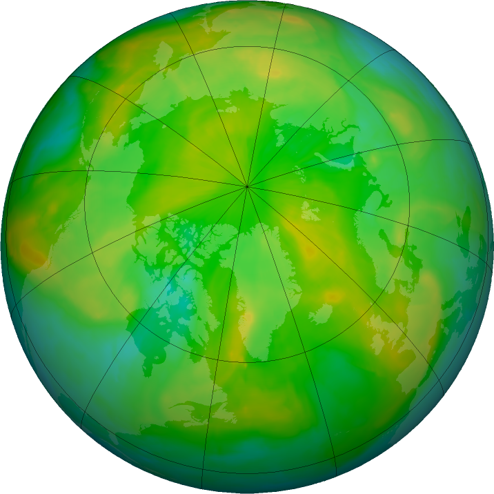 Arctic ozone map for 17 June 2016